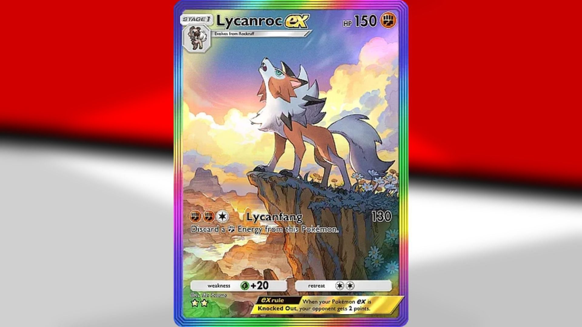 Lycanroc ex in Extradimensional Crisis (Image via TPC)